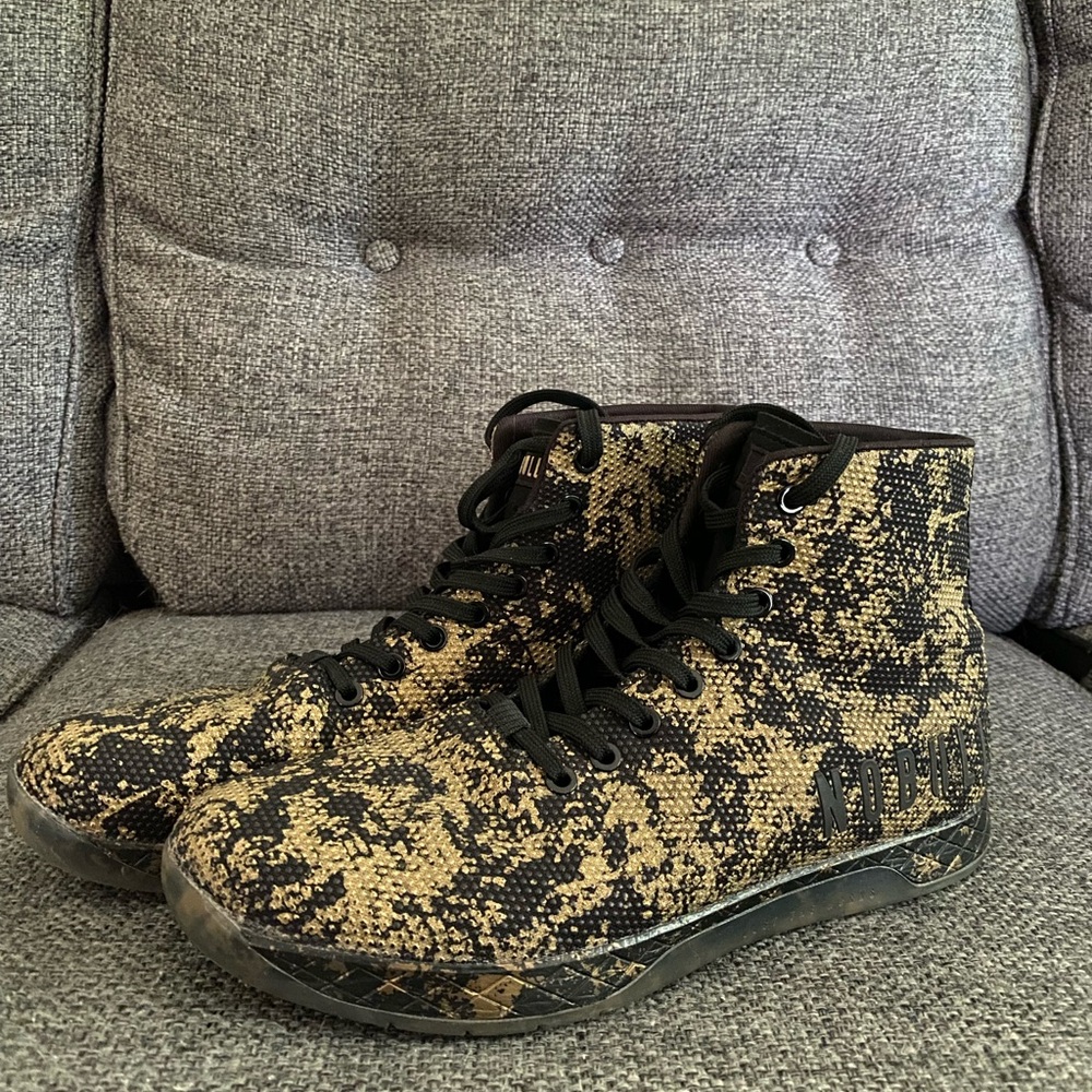 NOBULL Black and Gold High-Top Sneakers